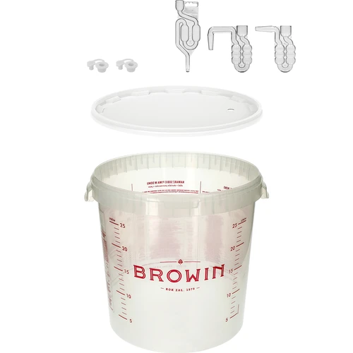 Erjesztő edény 30L nyomattal és 3 erjesztőcsővel - 3