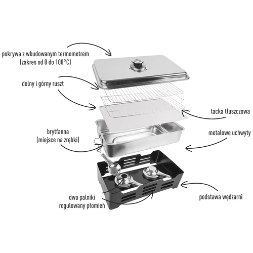 Erkélyre való füstölő hőmérővel - 4