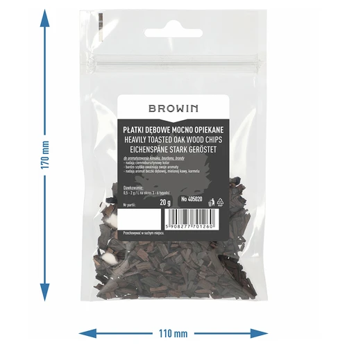 Erősen pörkölt tölgyfaforgács, 20 g - 7