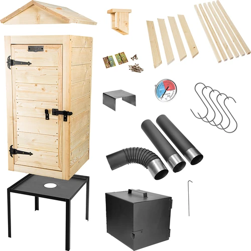 Fa füstölő 100 cm, tűztérrel