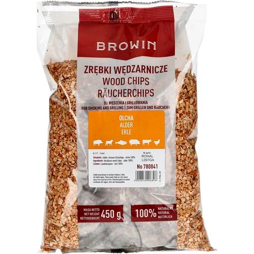 Faforgács füstöléshez/grillezéshez, éger, 450 g, 2. osztály