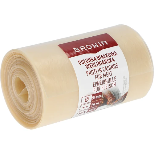 Fehérjealapú kolbászbél, fi 55 mm, 10 m - 2