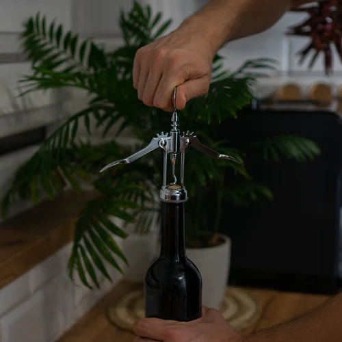 Fém dugóhúzó - hagyományos - ezüst - 4