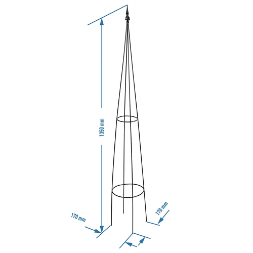 Fém pergola - Piramis, 135 cm - 3