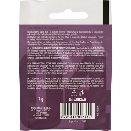 Fermivin 7013 borélesztő, 7 g - 2