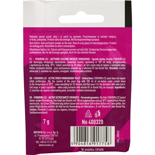 Fermivin LS2 borélesztő, 7 g - 2