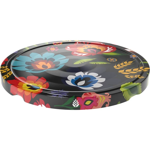 Fi 66/4 fekete Folk csavaros tető - 10 db - 2