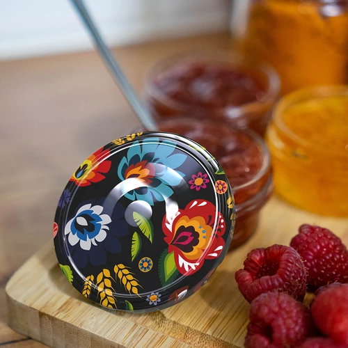 Fi 66/4 fekete Folk csavaros tető - 10 db - 6