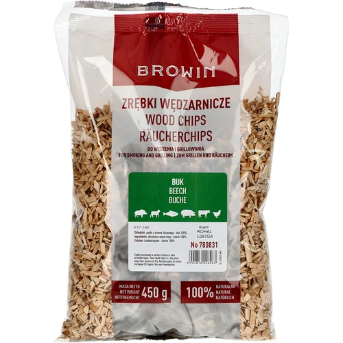 Forgácsok füstöléshez/grillezéshez, bükk, 450 g, 2. osztály