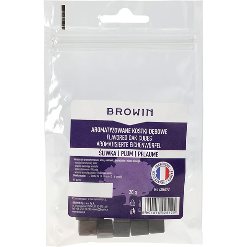 Francia tölgyfa kockák, erősen pörkölt, aromásított - szilva, 20g - 2