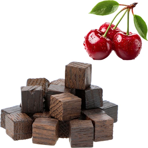 Francia tölgyfakockák, erősen pörkölt, aromásított - Meggy, 20 g - 3
