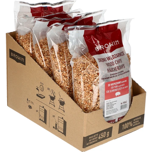 Füstöléshez/grillezéshez való faforgács, 70% éger + 30% bükk, 450 g, 2. osztály - 2