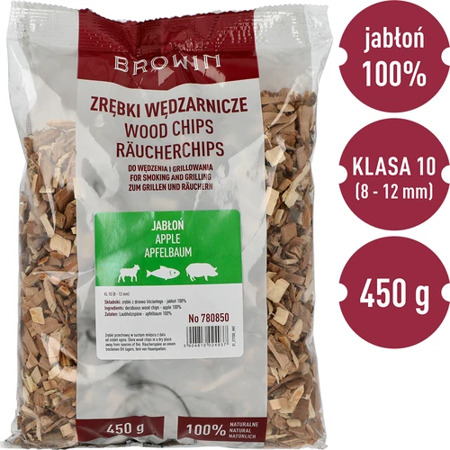 Füstölő- és grillforgács, almafa, 450 g, 10-es frakció - 3