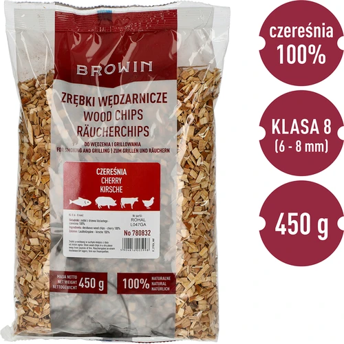 Füstölő- és grillforgács, cseresznyefa, 450 g, 8-as osztály - 3