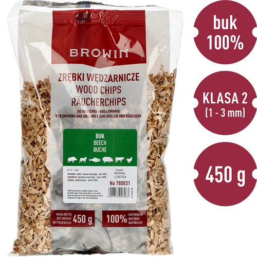 Füstölő faforgács (100% bükk), 2. osztály – 5 x 450 g - 3
