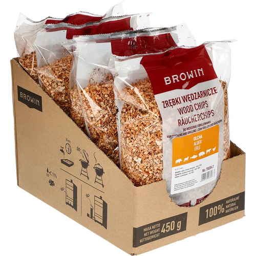 Füstölő faforgács (100% éger), 2. osztály - 5 x 450 g  - 1 