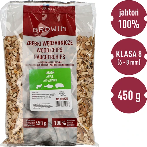 Füstölő/grillező faforgács, almafa, 450 g, 8-as osztály - 3