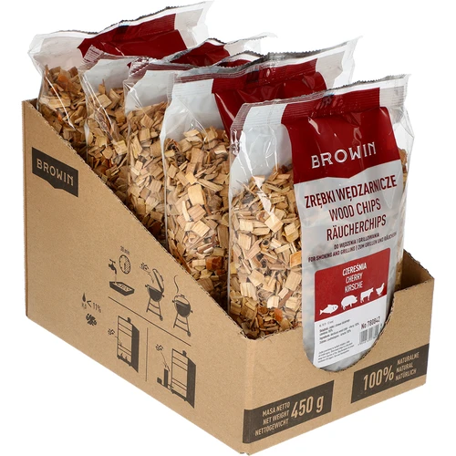 Füstölő/grillező faforgács, cseresznye, 450 g, 10-es frakció - 2