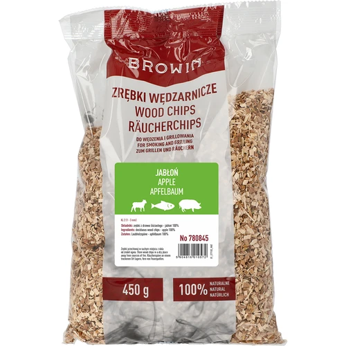Füstölő/grillező forgács – ALMAFA, 450 g, 2. osztály