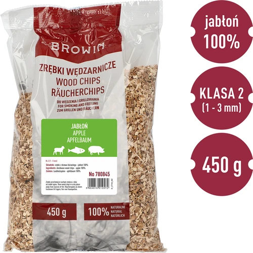 Füstölő/grillező forgács – ALMAFA, 450 g, 2. osztály - 2