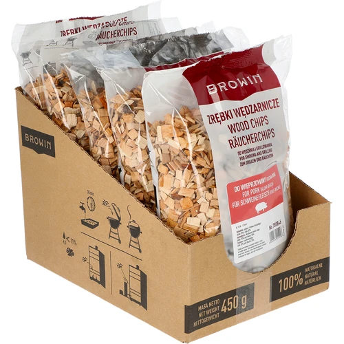 Füstölő/grillező forgács sertéshúshoz - keverék (70% éger, 30% bükk), 450 g, kl.10 - 2