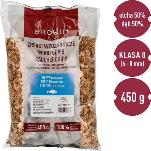 Füstölő-/grillforgács, 50% tölgy + 50% éger, 450 g, 8. osztály - 3