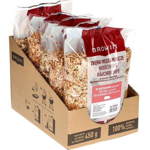 Füstölő-/grillforgács, 70% éger + 30% bükk, 450 g, 8. osztály - 2