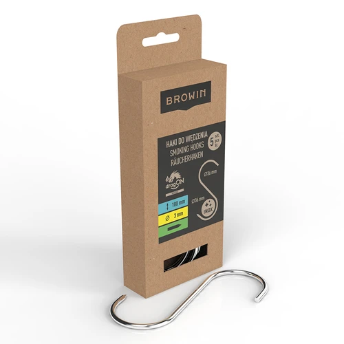 Füstölő horgok – S-alakú, kihegyezett, 3 mm x 100 mm, 5 db - 2