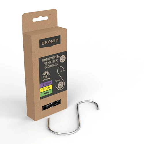 Füstölő kampók – S, kihegyezett, 3 mm × 150 mm, 5 db - 2