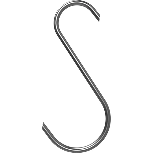 Füstölőkampók – S-alakú, 45°-ban vágott heggyel, 5 mm x 150 mm, 5 db - 4