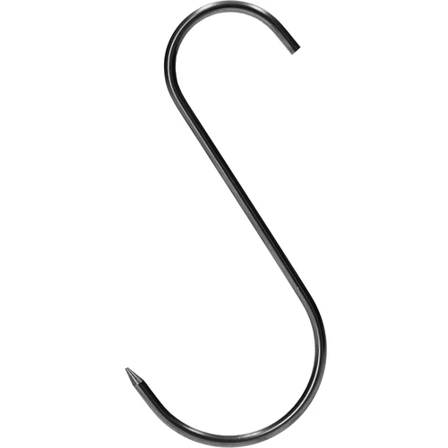 Füstölőkampók – S alakú, kihegyezett, 4 mm x 150 mm, 15 db - 4