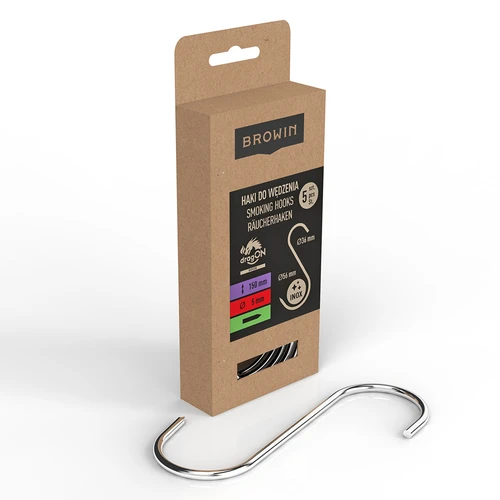 Füstölőkampók - S, hegyezett, 5 mm x 150 mm, 5 db. - 2