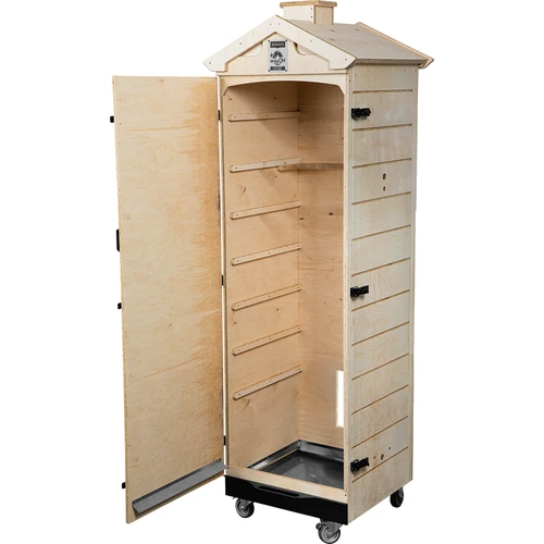 Füstölőkamra tanúsított rétegelt lemezből, keret nélküli, 320 l, kerekekkel - 2