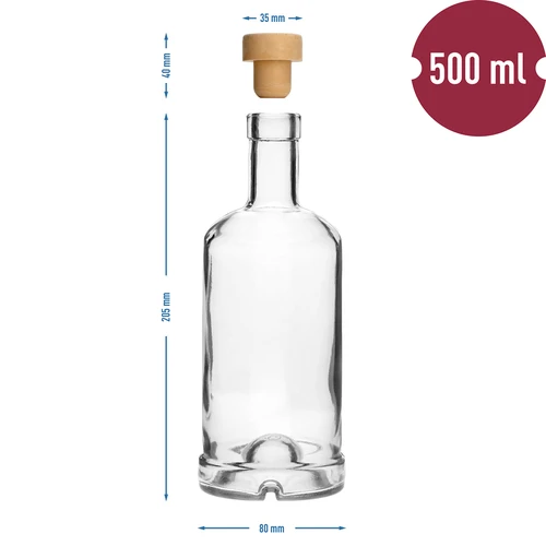 Gabinetowa palack 500 ml dugóval - 6