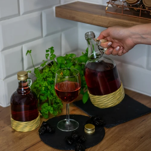 Gallone 1 l palack fonott borítással, csavaros kupakkal - 5