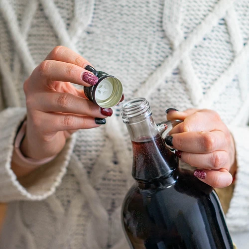 Gallone 1 l palack fonott borítással, csavaros kupakkal - 7