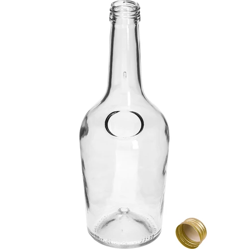 GLORIA üveg 0,5 l, arany csavaros kupakkal, fi 28-as, 1 db - 2