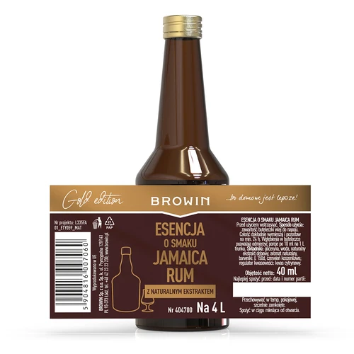 Gold esszencia Jamaica Rum ízű, 4 L-hez, 40 ml - 5