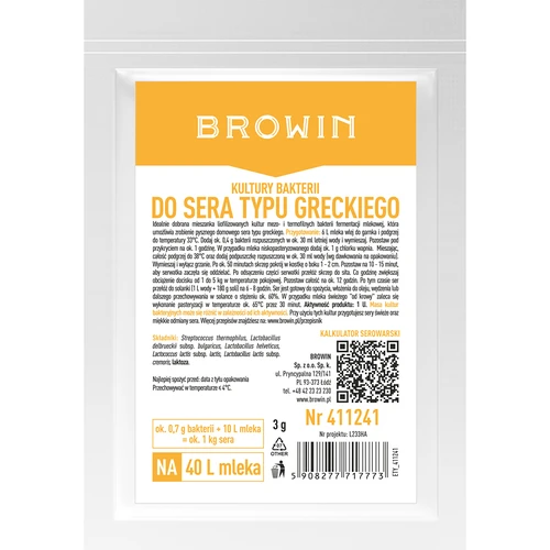 Görög sajthoz való baktériumkultúrák