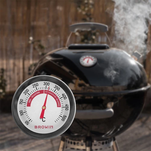 Grill- és BBQ-hőmérő, 50-től +500 °C-ig, bimetálos, 5,3cm - 6