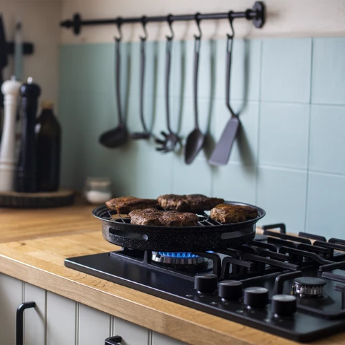 Grillserpenyő ráccsal - 4