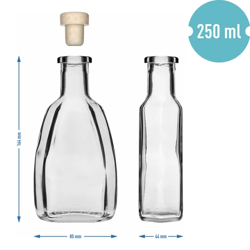 HAIN üvegpalack 250 ml, dugóval - 5