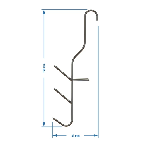 Halak füstöléséhez való kampók - háromágú, 5 db - 3