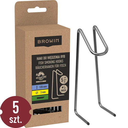 Halak füstöléséhez való kampók - kétágú - 5 db