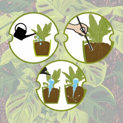 Hármas (háromkamrás) öntözőgömb, átlátszó, színtelen, 600 ml - 10