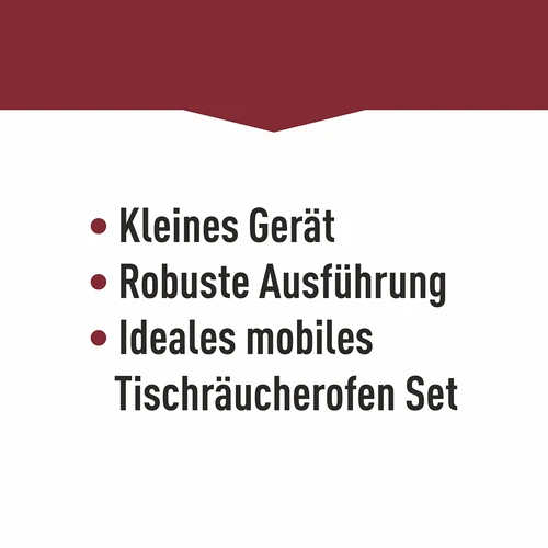 Hordozható füstölő hőmérővel és gyümölcsfa füstölőforgáccsal - 17