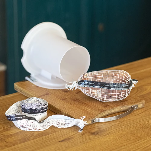 Húsipari háló címkével, 15 cm x 4 m, 125°C hőállósággal - 3