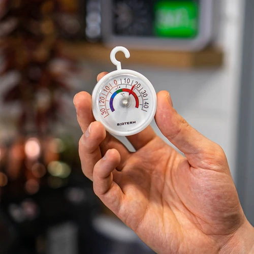 Hűtőszekrényekhez és fagyasztókhoz való hőmérő (-35 °C-tól +45 °C-ig) Ø 5 cm - 3