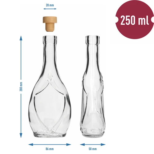 ICONA díszüveg 250 ml, gomba alakú dugóval, 1 db - 5