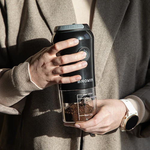 Kávéőrlő – elektromos, őrlőköves, kávékészítővel és bögrével - 15